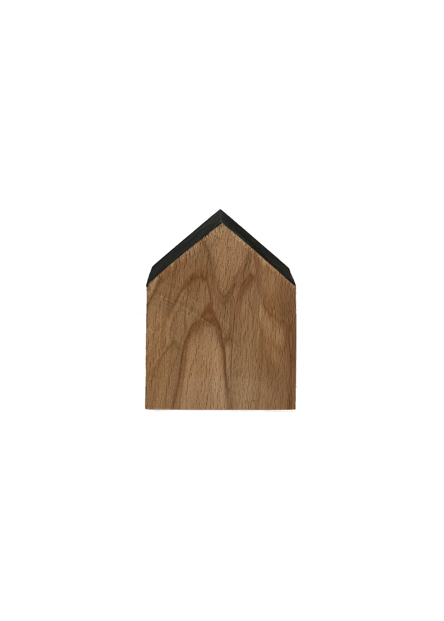 kleines Holzhaus schwarz 8cm