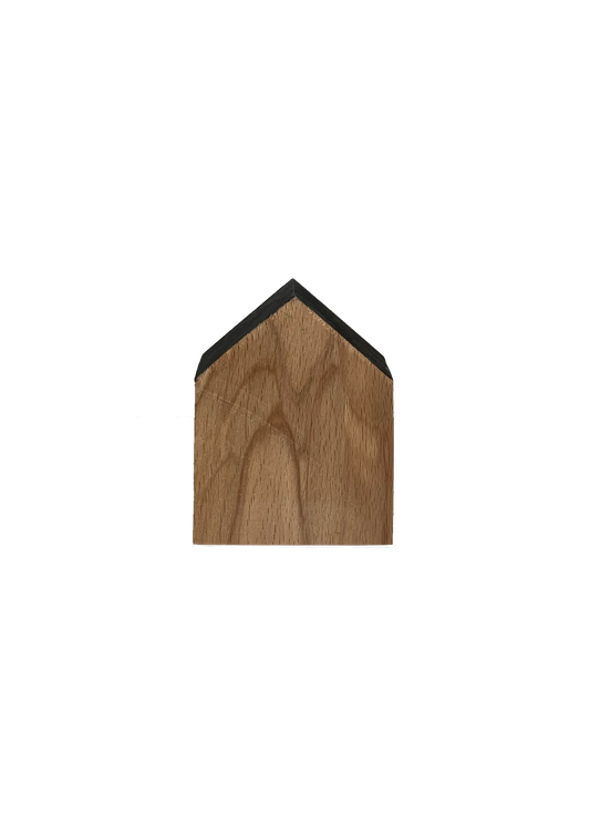 kleines Holzhaus schwarz 8cm