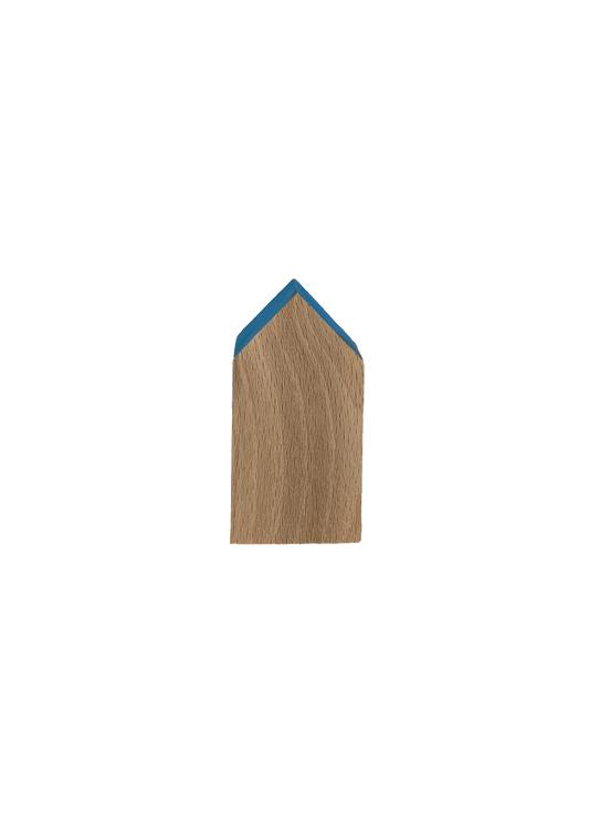 kleines Holzhaus blau 8cm