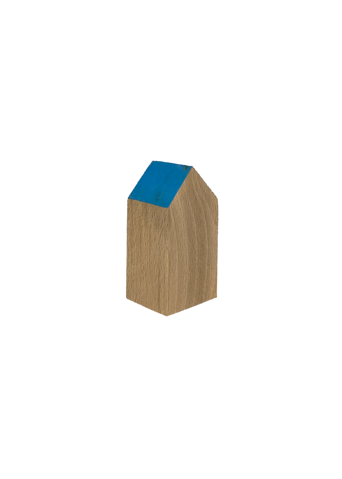 kleines Holzhaus blau 8cm