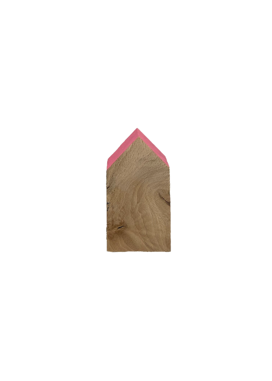 kleines Holzhaus rosa 8cm